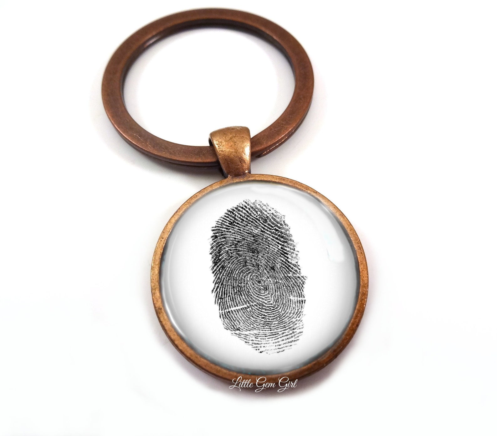 Actual Fingerprint Necklace or Key Chain Custom Fingerprint Etsy
