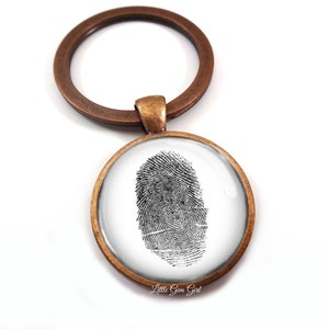 Actual Fingerprint Necklace or Key Chain - Custom Fingerprint Jewelry - Personalized Memorial Necklace - Personalized Loss of Loved One Gift