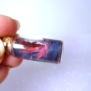 Love Potion Antidote Glass Bottle Cork Necklace Potion Vial Charm Liquid Shimmer Magic Spells image 3