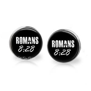 Custom Bible Verse Groom Cuff Links - Christian Cufflinks -  Personalized Scripture - Religious Wedding - Sterling Silver or Stainless