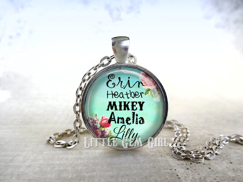Personalized Name Necklace Grandkids Names Jewelry Custom Etsy