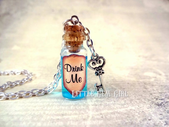 Alice In Wonderland Drink Me Necklace