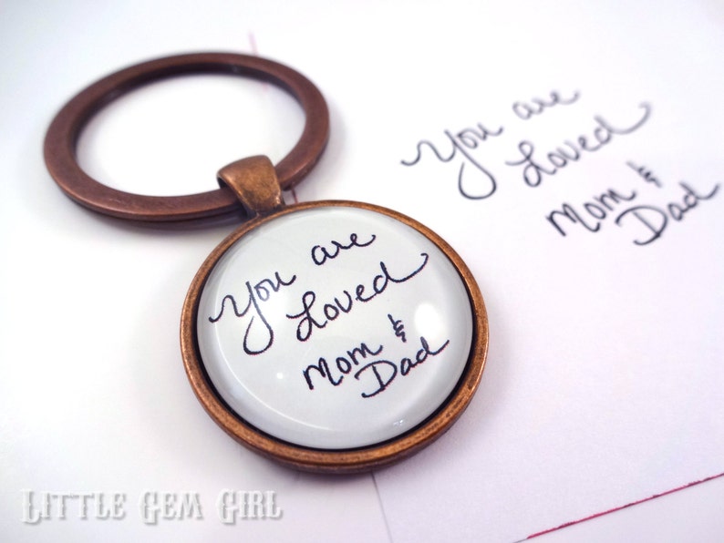 Custom Handwriting Keychain Personalized With Your Loved Etsy