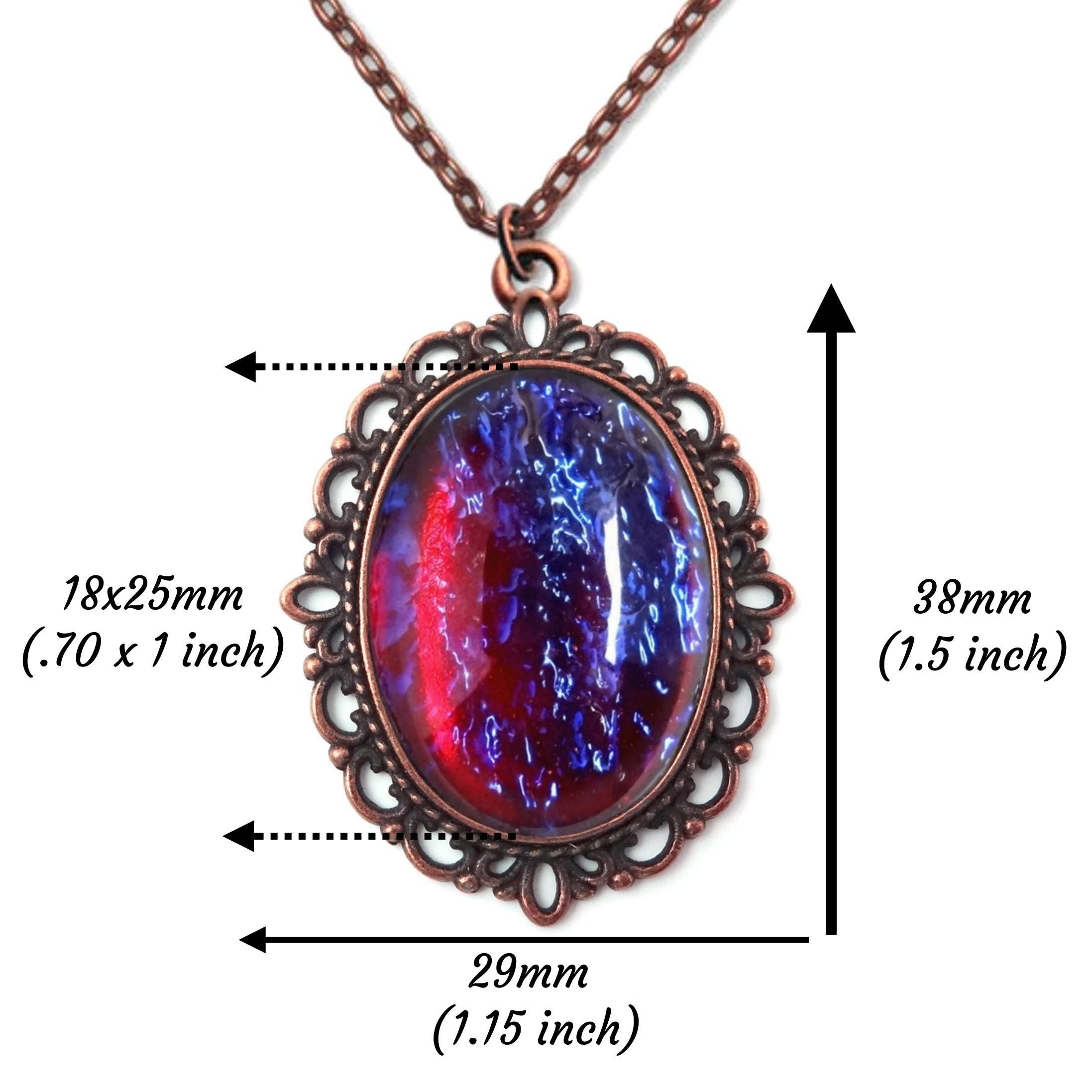 Victorian Dragon's Breath Necklace – Antique Copper Mexican Opal
