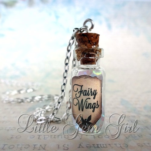 Large Fairy Jar Necklace Garden Witch