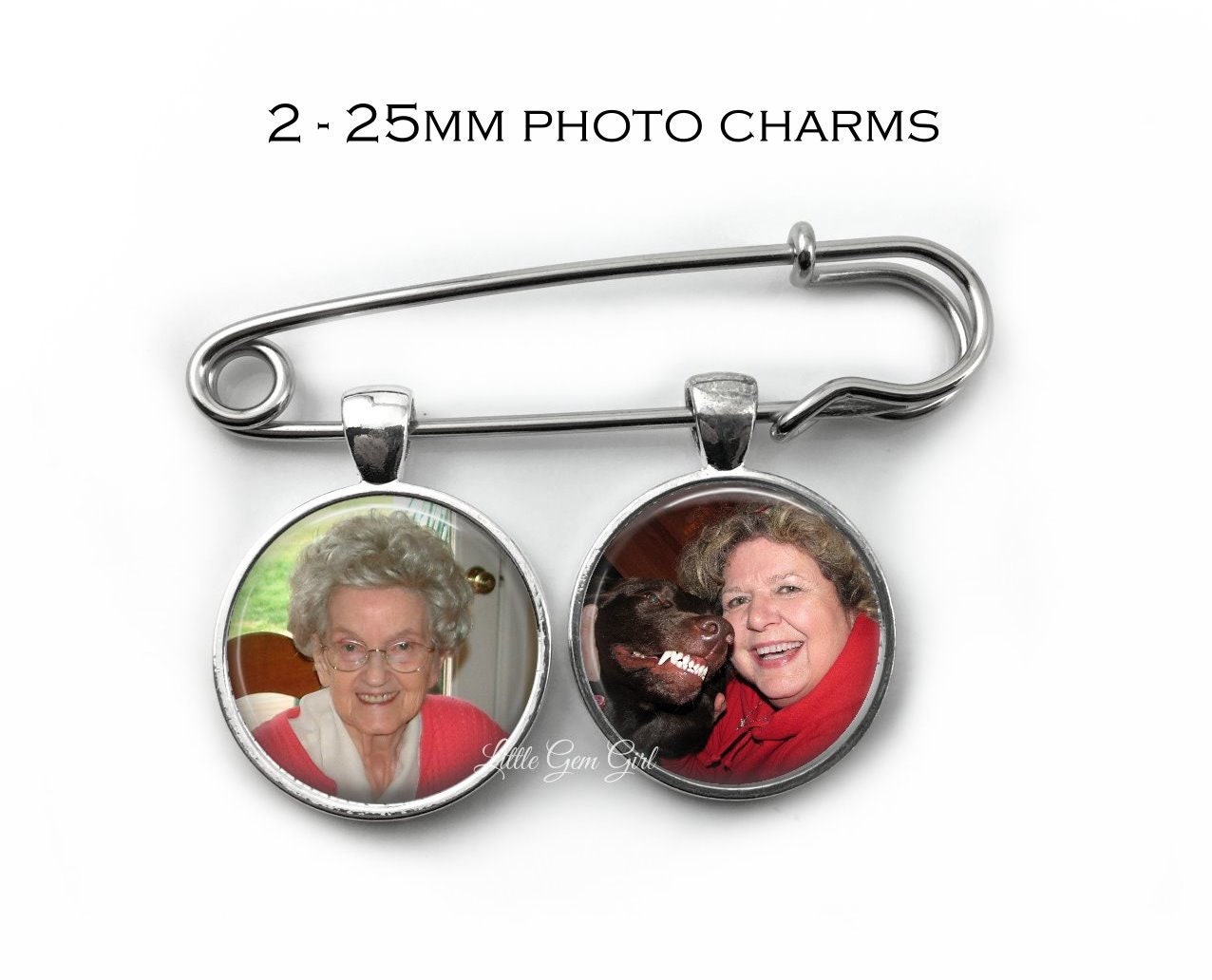 Épingle Photo Personnalisée Revers Du Marié - 1 Ou 2 Breloques Photo Recto-verso - Pendentif Photo Boutonnière De Mariage - épinglette Commémorative En Bijoux - Canada