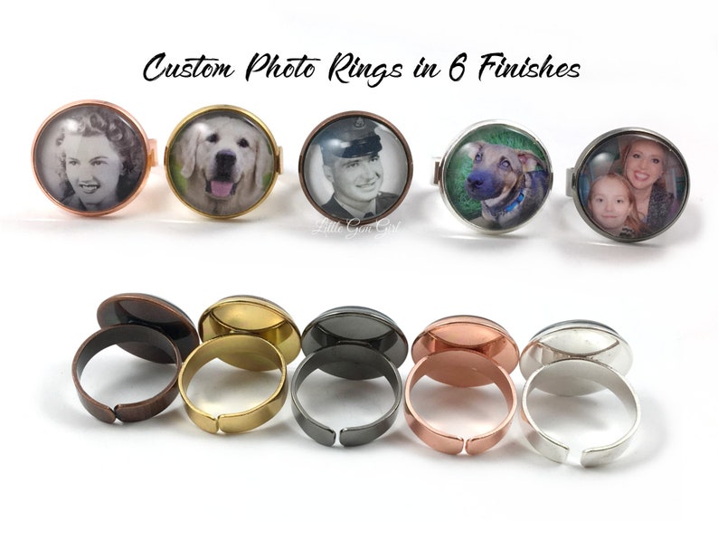Personalized Photo Ring Custom Photo Ring Stainless Steel Etsy