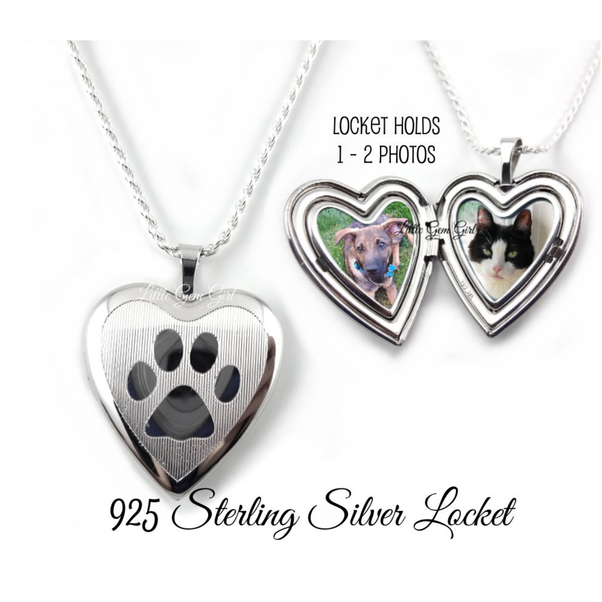 Paw print locket best sale necklace