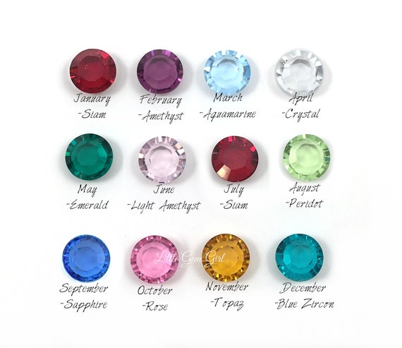 6mm Premium Crystal Rhinestone Birthstone Charm to add to your Order - Birthday Month Stone Crystals