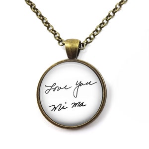 Collar o llavero con escritura a mano personalizada - Regalo de graduación, despedida o conmemorativo - Joyería con mensaje y firma personalizados