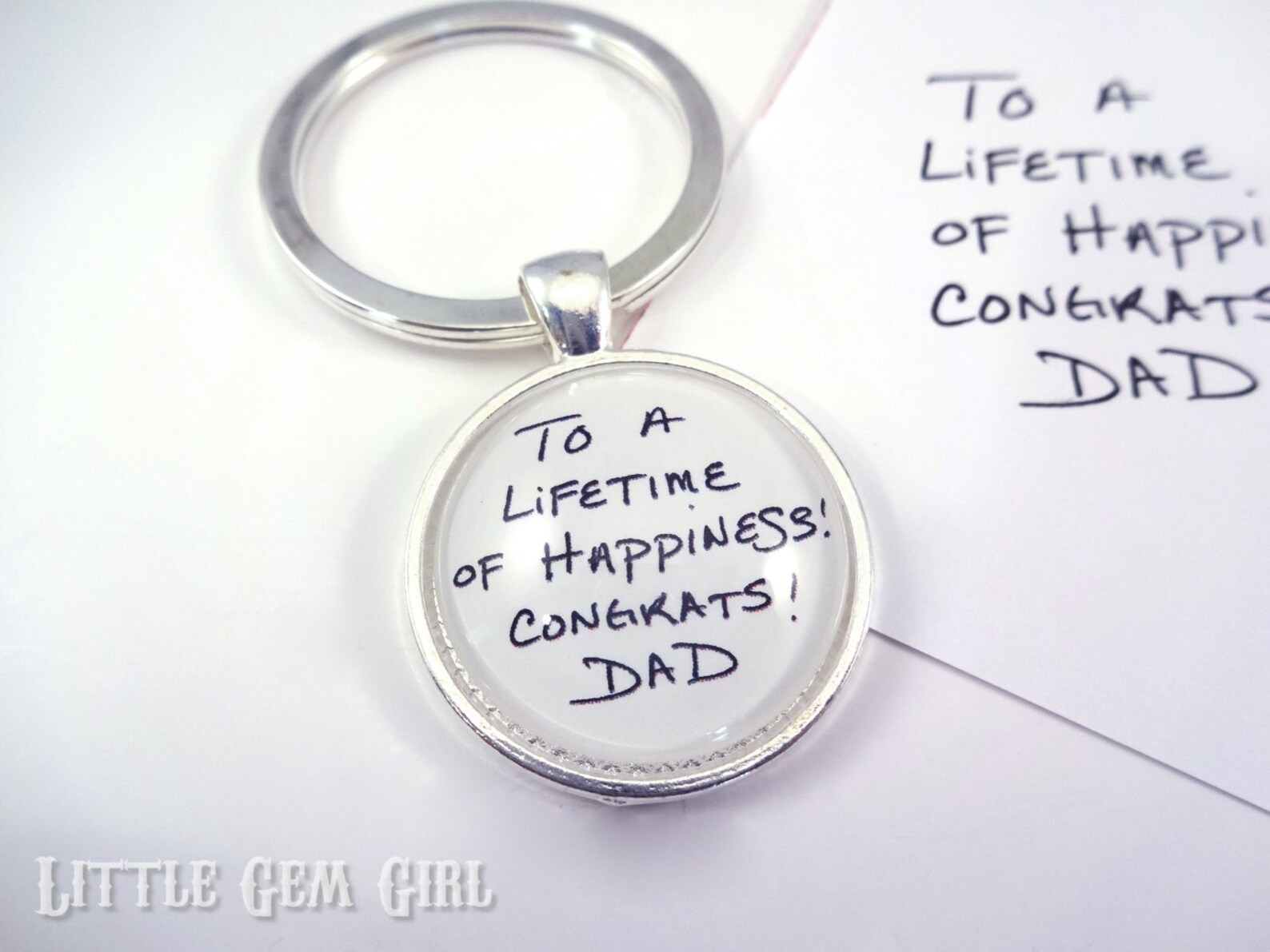 Custom Handwriting Keychain Personalized With Your Loved Etsy