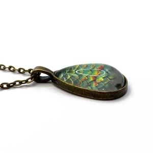 Dragon Egg Necklace - Fantasy Pendant with Mermaid Scale Effect - Magical Geek Jewelry, Mythical Creature Necklace image 5