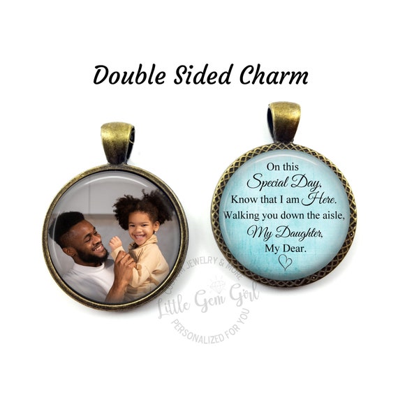 Personalized Photo Pendant, Wedding Bouquet Charm, Victorian Style Bridal  Charm Oval , Memorial Photo Charm, wedding favors gift