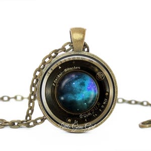 Vintage Camera Lens Necklace Gifts for Photographers 5 Designs & 4 Metal Finishes - Photography Jewelry - Camera Lens Pendant