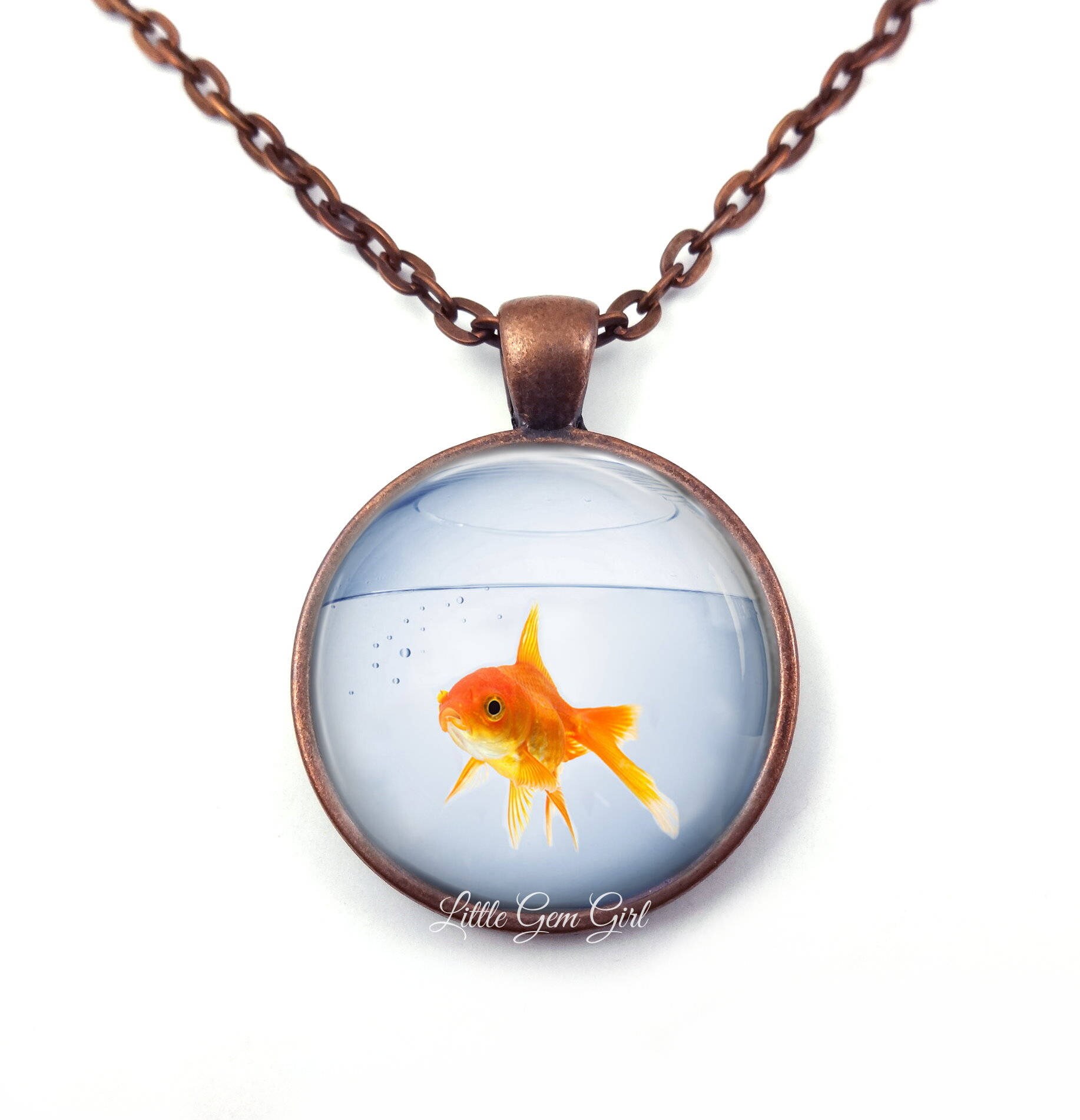 Goldfish bowl necklace discount