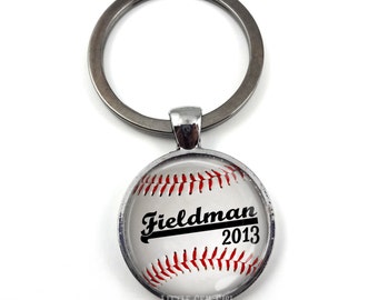 Cadeau personnalisé avec porte-clés de baseball pour amateur de sport Souvenir personnalisé de nom de sport