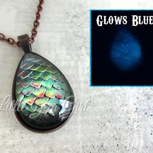 Glowing Dragon Egg Pendant - 8 Colors Available - Glow in the Dark Magical Dragon Egg Necklace - FairyTale Fantasy Sci Fi Dragon Slayer