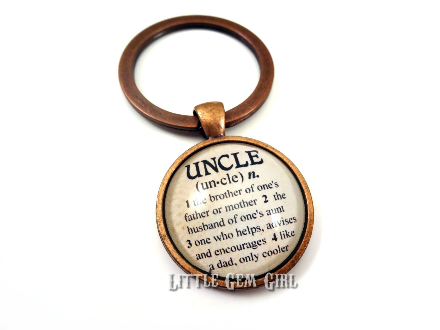 Uncle Dictionary Definition Key Chain Charm Uncle Birthday - Etsy