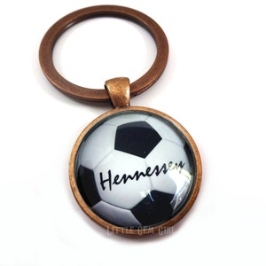 Personalized Soccer Ball Key Chain Name - Custom Soccer Keychain Gift for Sports Lover - Personalized Name Sports Team Soccer Coach Gift