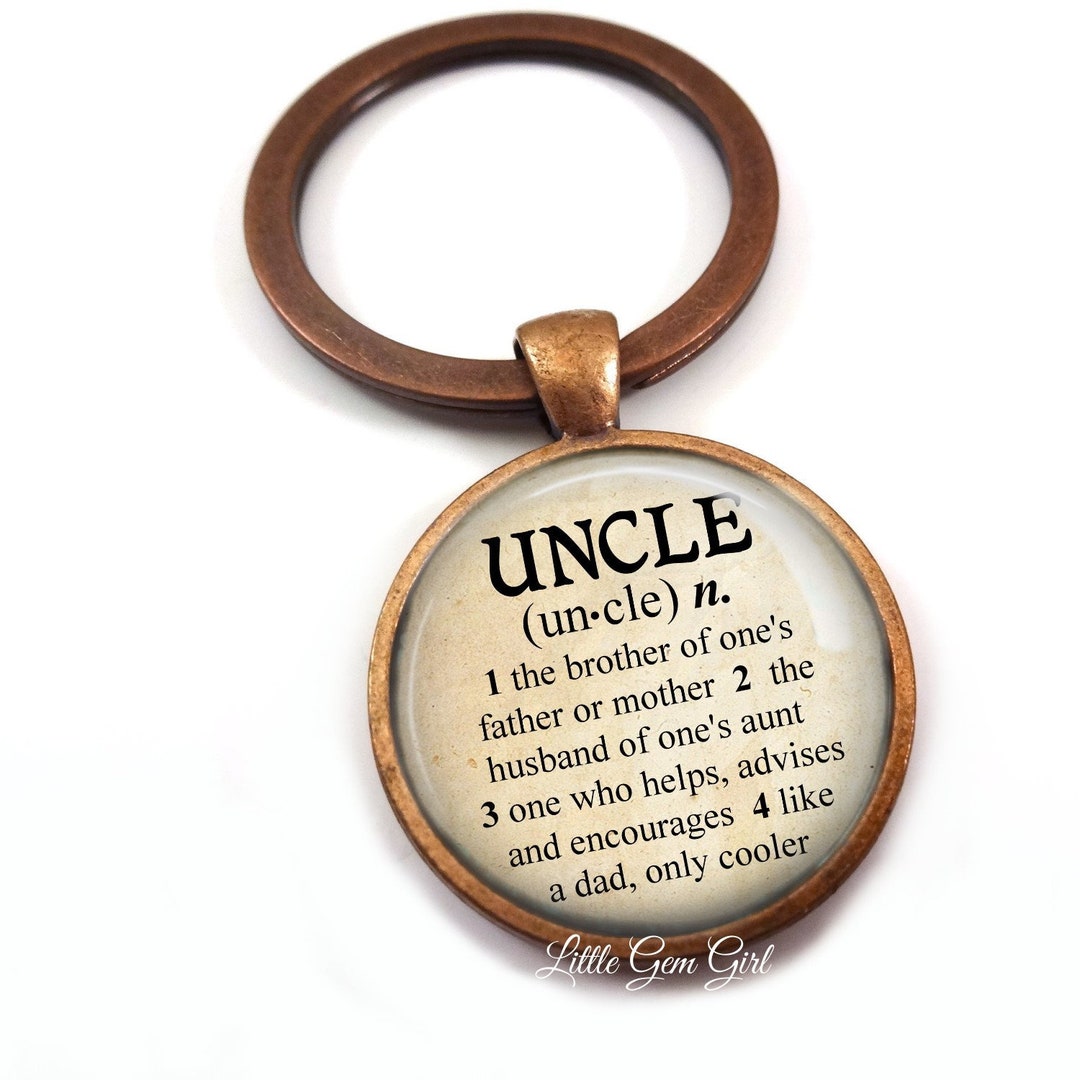 Uncle Dictionary Definition Key Chain Charm Uncle Birthday Etsy