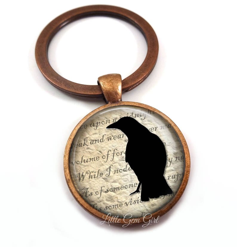 Book Club Gothic Raven Jewelry Edgar Allan Poe Necklace The Raven Necklace Nevermore Quote Jewelry Poe Literary Quote Jewelry