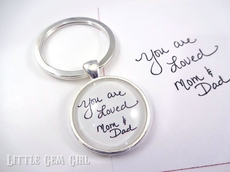 Custom Handwriting Keychain Personalized With Your Loved Etsy