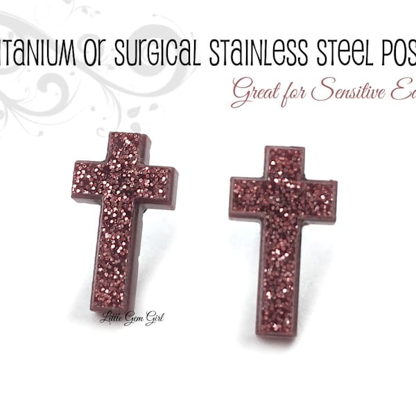 Gold Glitter Cross Etsy