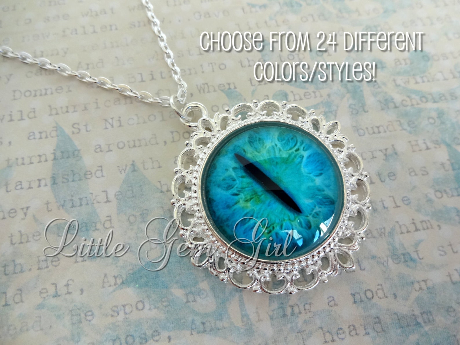 Glowing Cat Eye Necklace 24 Eye Colors Cat Eye Jewelry Etsy