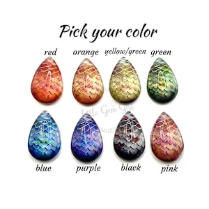 Dragon Egg Necklace - Fantasy Pendant with Mermaid Scale Effect - Magical Geek Jewelry, Mythical Creature Necklace image 3