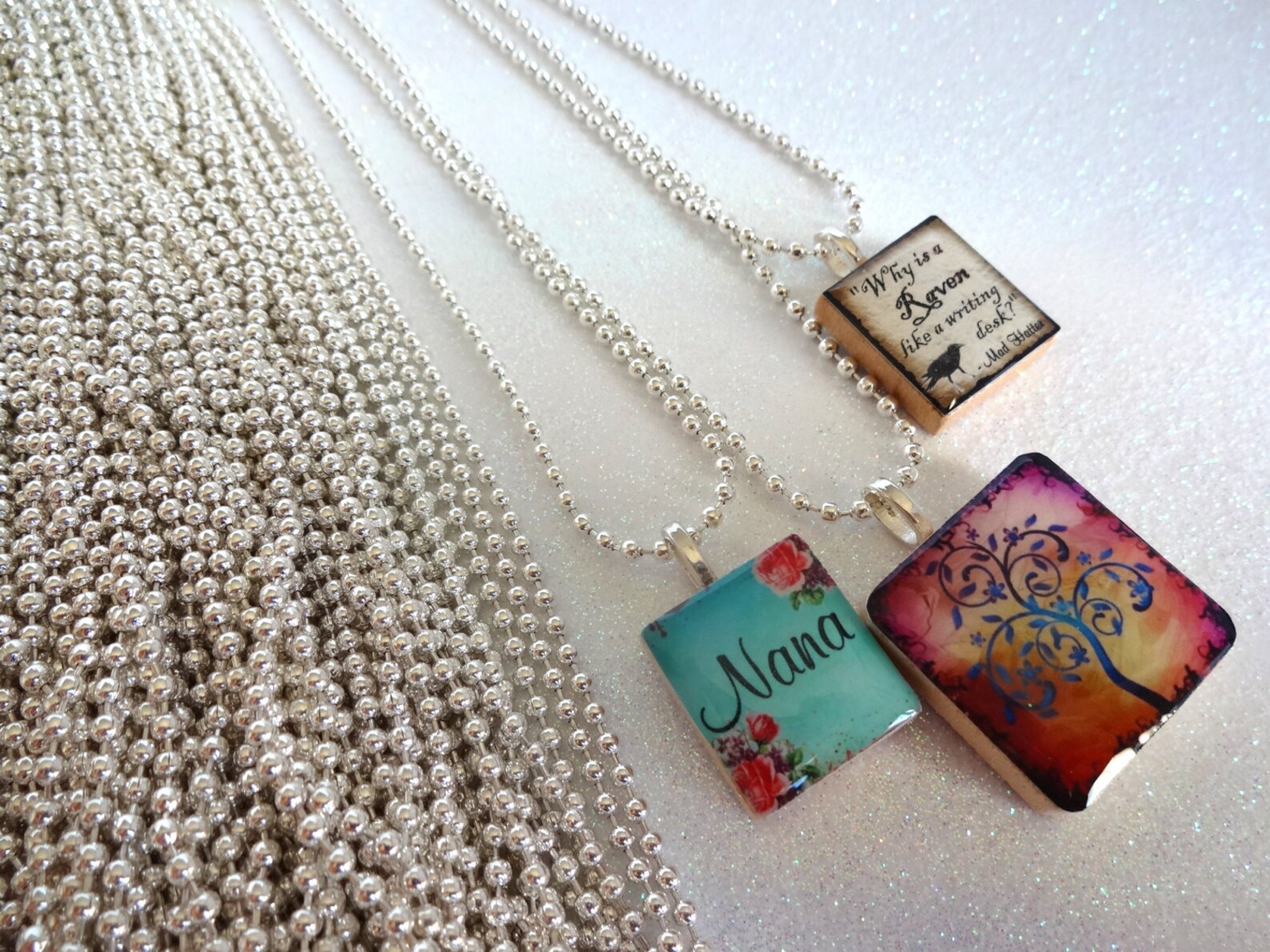 Two 24 Inch Colored Ball Chain Necklaces 2.4mm Avail in Red Etsy