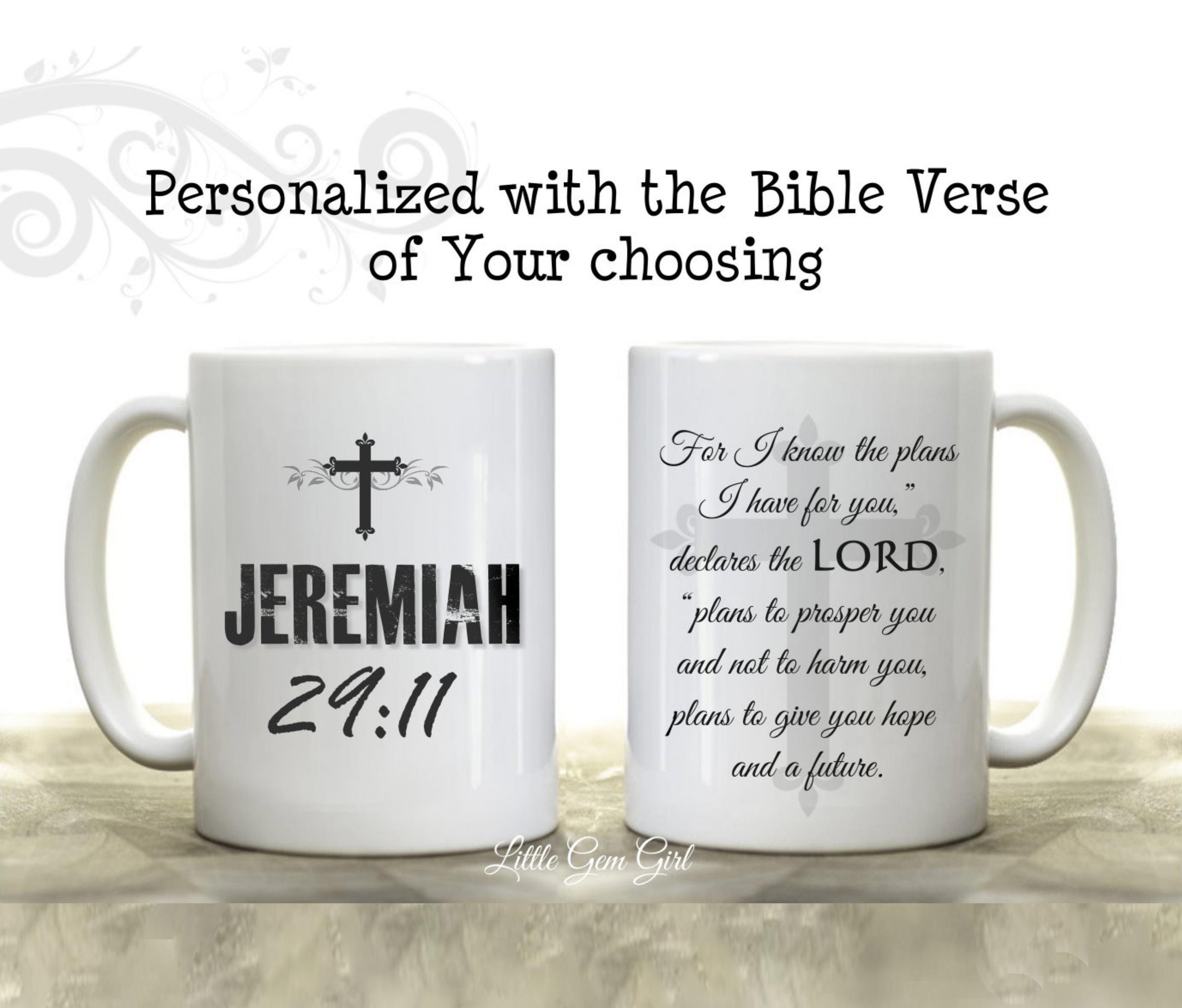Custom Bible Verse Coffee Mug - Personalized With Bible Verse of Your  Choosing - 15oz Christian Prayer Scripture Coffee Cup Gift - Etsy