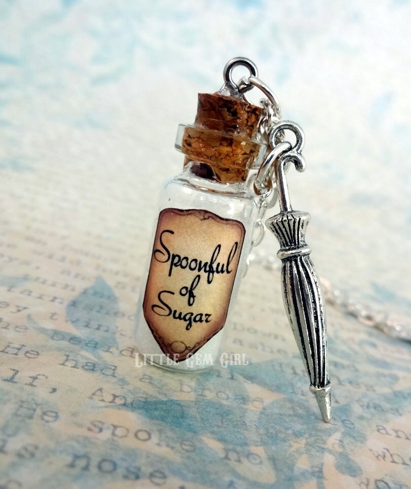 Spoonful of Sugar Bottle Necklace Mary 