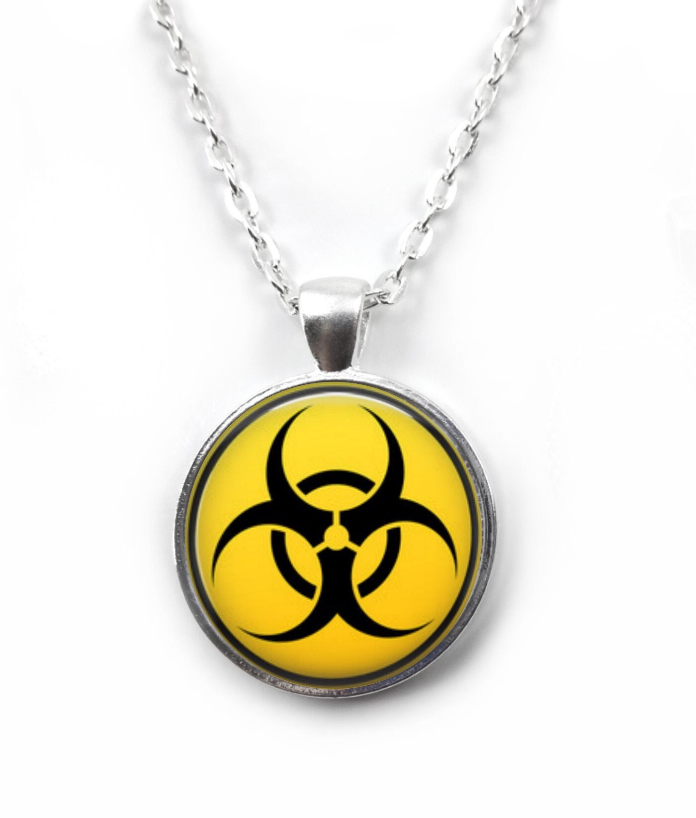 Biohazard Toxic Chemical Symbol Necklace or Keychain Pendant