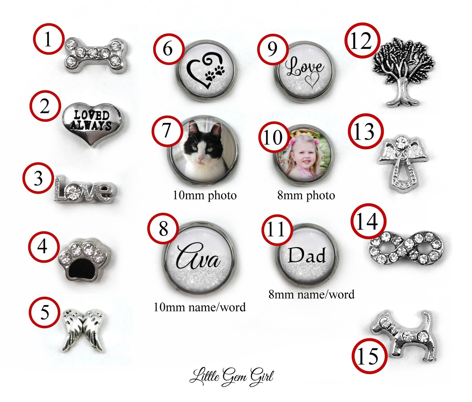 Pet Memorial Jewelry Double Sided Custom Photo Floating Etsy