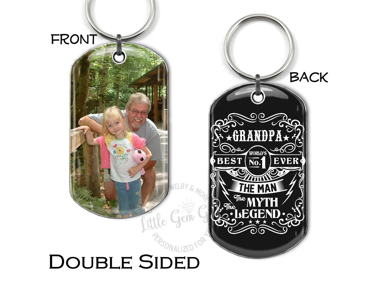 Customized Father's Day Key Chain for Grandpa, Dad, Papa, Opa - Custom ...