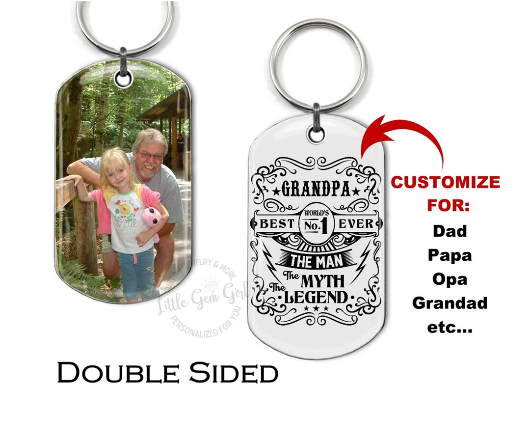Customized Father's Day Key Chain for Grandpa, Dad, Papa, Opa - Custom ...