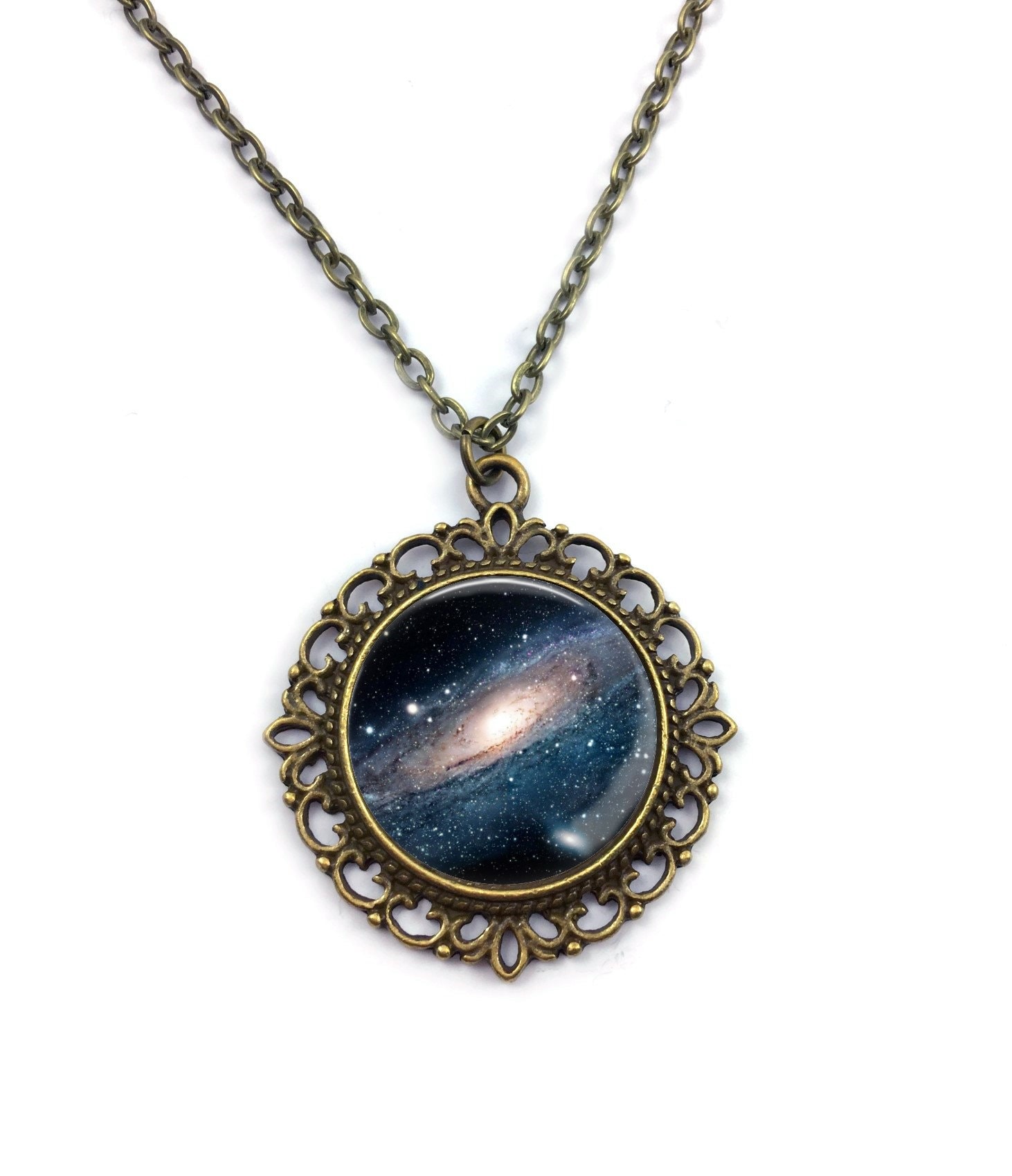 Locket For Men Eagle Nebula Pendant Galaxy Space Necklace