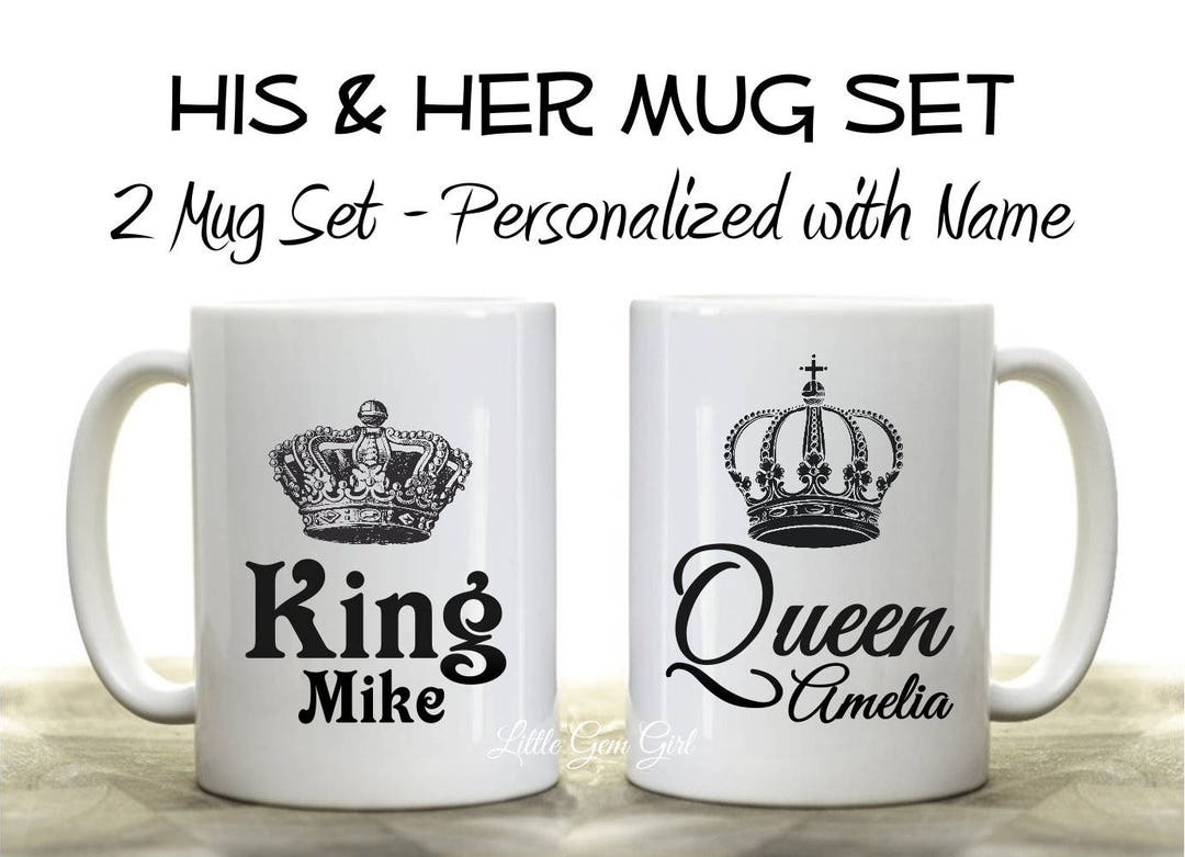 Gyztore - Tazas para parejas 'His Queen, Her King' en español su