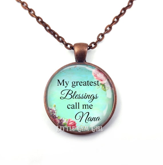 Best Nana Ever Custom My Greatest Blessings Call Me Nana Necklace Engraved Personalized Nana Gift Nana Jewelry for Mother's Day
