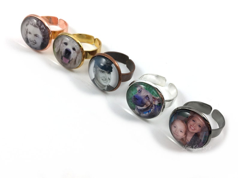 Personalized Photo Ring Custom Photo Ring Stainless Steel Etsy