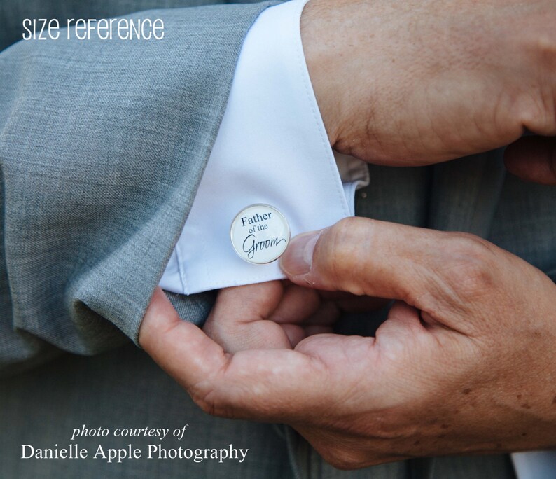 Father of the Bride Cuff Links I love you Daddy Cufflinks Gift for Dad Wedding Keepsake Fathers Day Personalized Sterling or Stainless image 5