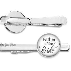 Father of the Bride Tie Clip - Personalized Wedding Tie Bar - Wedding Gifts for Dad - Fathers Day Wedding Father of the Bride