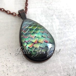 Custom Green Dragon Egg Necklace - Many Other Colors Available Magical Dragon Egg Pendant Fantasy Geekery Jewelry - Mermaid Scales