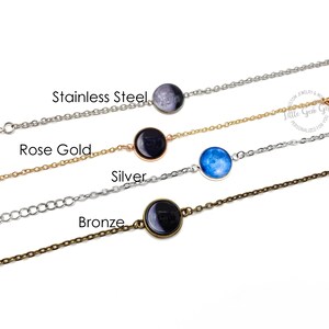 Custom Birth Moon Bracelet - Glow in the Dark Lunar Phase Bracelet in ...