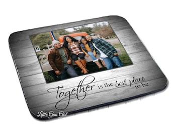 Custom Photo Mousepad - Personalized Mouse Pad with your Text and Photo - Print Logo Design - Rectangle 7.75" x 9.25" x .10"