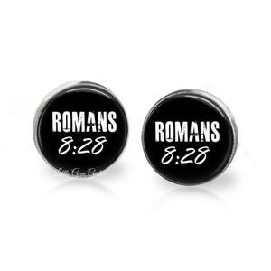 Bible Verse Custom Groom Cufflinks - Christian Personalized Scripture Cuff Links  - Religious Wedding - Sterling Silver or Stainless