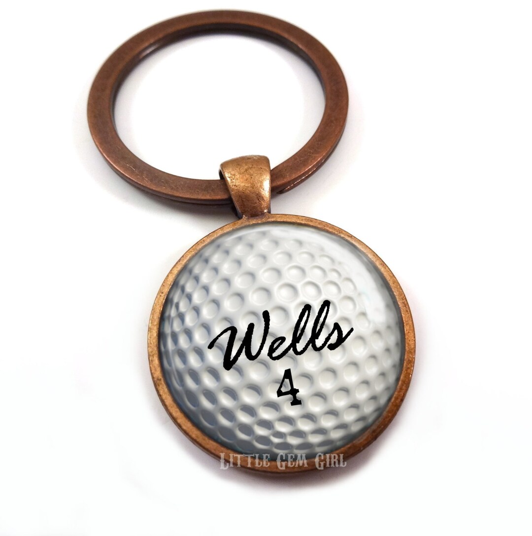Personalized Golf Ball Key Chain Name Golf Ball Keychain for Etsy