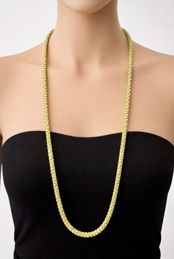 Vintage Kenneth Jay Lane (KJL) Peridot Green Rhin… - image 1