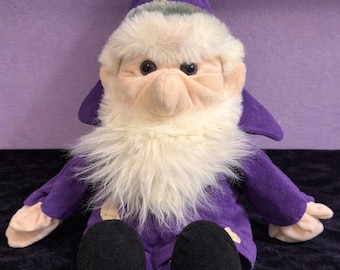 Vintage Folkmantis Wizard Hand Puppet - Large 22.5” Retired Folktails Sorcerer