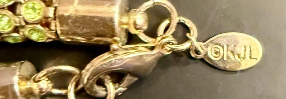 Vintage Kenneth Jay Lane (KJL) Peridot Green Rhin… - image 4